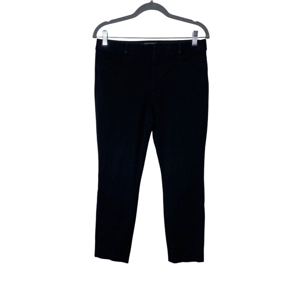Banana Republic Sloan Womens Black Pants Size 8 Ankle Preppy Office Work School